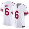 Men's New York Giants #6 Jaxson Dart White 2025 Draft F.U.S.E.  Jersey