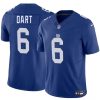 Men's New York Giants #6 Jaxson Dart Blue 2025 Draft F.U.S.E.  Jersey