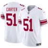 Men's New York Giants #51 Abdul Carter White 2025 Draft F.U.S.E.  Jersey