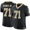 Men's New Orleans Saints #71 Kelvin Banks Jr Black 2025 Draft F.U.S.E. Jersey