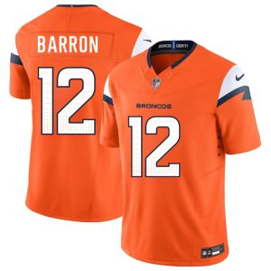 Men's Denver Broncos #12 Jahdae Barron Orange 2025 Draft F.U.S.E. Jersey