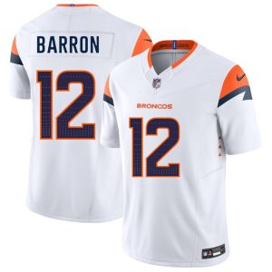 Men's Denver Broncos #12 Jahdae Barron White 2025 Draft F.U.S.E. Jersey