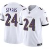 Men's Baltimore Ravens #24 Malaki Starks White 2025 Draft F.U.S.E. Vapor Limited Football Jersey