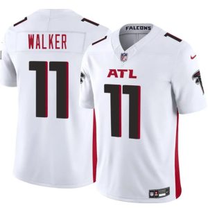 Men's Atlanta Falcons #11 Jalon Walker White 2025 Draft F.U.S.E.  Jersey