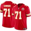 Men?s Kansas City Chiefs #71 Josh Simmons Red 2025 Draft F.U.S.E.  Jersey