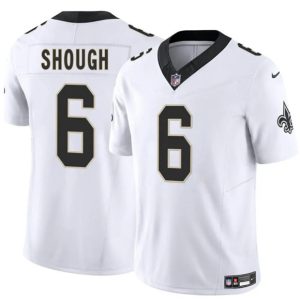 Men's New Orleans Saints #6 Tyler Shough White 2025 Draft F.U.S.E. Jersey