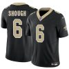 Men's New Orleans Saints #6 Tyler Shough Black 2025 Draft F.U.S.E. Jersey