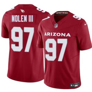 Men's Arizona Cardinals #97 Walter Nolen III Red 2025 Draft F.U.S.E.  Jersey