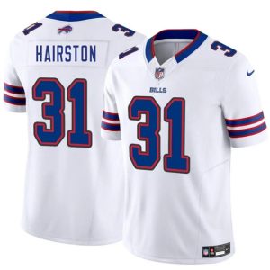 Men's Buffalo Bills #31 Maxwell Hairston White 2025 Draft F.U.S.E.  Jersey