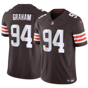 Men's Cleveland Browns #94 Mason Graham 2025 Draft F.U.S.E. Jersey