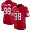 Men's San Francisco 49ers #98 Mykel Williams Red 2025 Draft F.U.S.E.  Jersey