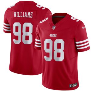 Men's San Francisco 49ers #98 Mykel Williams Red 2025 Draft F.U.S.E.  Jersey