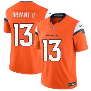 Men's Denver Broncos #13 Pat Bryant II Orange 2025 Draft F.U.S.E. Jersey