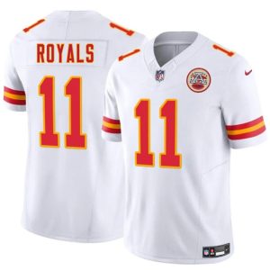 Men's Kansas City Chiefs #11 Jalen Royals White 2025 Draft F.U.S.E.  Jersey