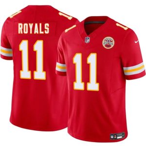 Men's Kansas City Chiefs #11 Jalen Royals Red 2025 Draft F.U.S.E.  Jersey
