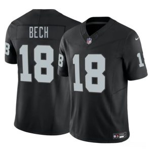 Men's Las Vegas Raiders #18 Jack Bech Black 2025 Draft F.U.S.E. Vapor Untouchable Football Stitched Jersey