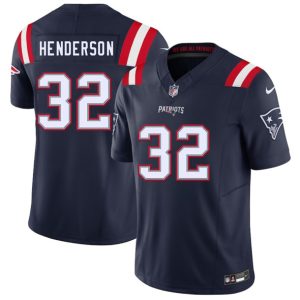 Men's New England Patriots #32 TreVeyon Henderson Navy 2025 F.U.S.E. Jersey
