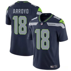 Men's Seattle Seahawks #18 Elijah Arroyo Navy 2025 Draft Jersey