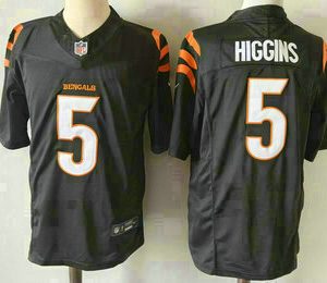 Men's Cincinnati Bengals #5 Tee Higgins Limited Black FUSE Vapor Jersey