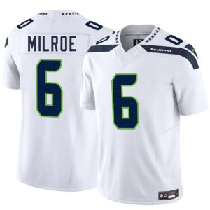 Men's Seattle Seahawks #6 Jalen Milroe White 2025 F.U.S.E. Jersey