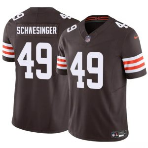 Men's Cleveland Browns #49 Carson Schwesinger Brown 2025 F.U.S.E. Jersey