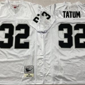 Men's Las Vegas Raiders #32 Jack Tatum White Throwback Football Stitched Jersey