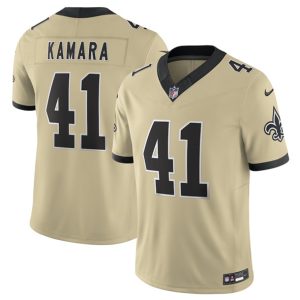 Men's New Orleans Saints #41 Alvin Kamara Gold 2025 F.U.S.E. Alternate Jersey