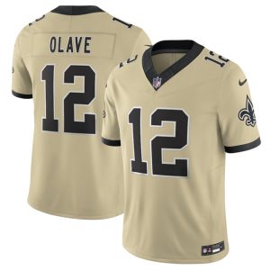 Men's New Orleans Saints #12 Chris Olave Gold 2025 F.U.S.E. Alternate Jersey