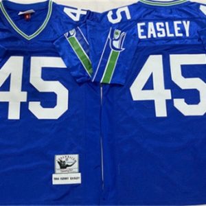 Men's Seattle Seahawks #45 Kenny Easley Royal Throwback Football Stitched Jersey