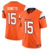 Men's Denver Broncos #15 Nik Bonitto Orange 2025 Draft F.U.S.E. Jersey