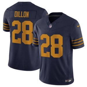 Men's Green Bay Packers #28 A. J. Dillon Navy The 1923 Classic Vapor F.U.S.E. Limited Football Stitched Jersey