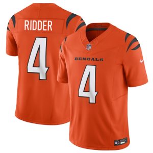 Men's Cincinnati Bengals #4 Desmond Ridder Orange 2025 F.U.S.E.  Jersey