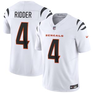 Men's Cincinnati Bengals #4 Desmond Ridder White 2025 F.U.S.E.  Jersey