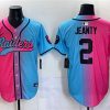 Men's Las Vegas Raiders #2 Ashton Jeanty Pink Blue  Jersey