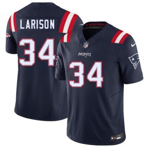 Men's New England Patriots #34 Lan Larison Navy 2025 F.U.S.E. Vapor Limited Stitched Jersey