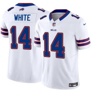 Men's Buffalo Bills #14 Mike White White 2025 F.U.S.E.  Jersey