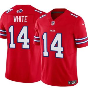 Men's Buffalo Bills #14 Mike White Red 2025 F.U.S.E.  Jersey