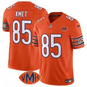 Men's Chicago Bears #85 Cole Kmet Orange 2025 F.U.S.E. With VMH Patch  Jersey