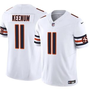 Men's Chicago Bears #11 Case Keenum White 2025 F.U.S.E.  Jersey
