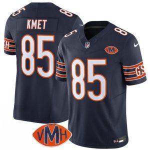 Men's Chicago Bears #85 Cole Kmet Navy 2025 F.U.S.E. With VMH Patch  Jersey