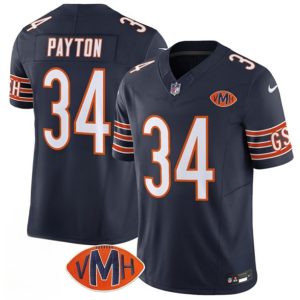 Men's Chicago Bears #34 Walter Payton Navy 2025 F.U.S.E. With VMH Patch  Jersey