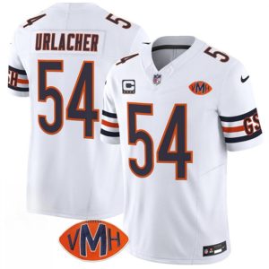 Men's Chicago Bears #54 Brian Urlacher White 2025 F.U.S.E. With 4-Star C Patch VMH Patch  Jersey