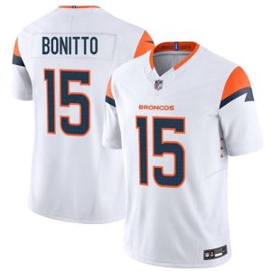 Men's Denver Broncos #15 Nik Bonitto White F.U.S.E. Jersey