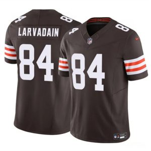 Men's Cleveland Browns #84 Gage Larvadain Brown 2025 F.U.S.E. Jersey