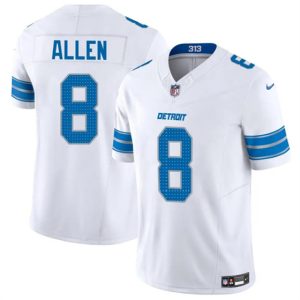 Men's Detroit Lions #8 Kyle Allen White 2025 F.U.S.E. Jersey
