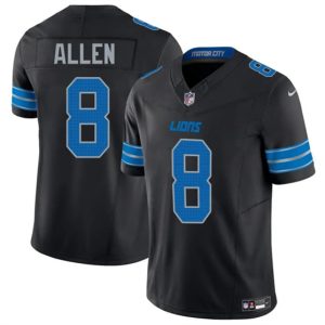 Men's Detroit Lions #8 Kyle Allen Black 2025 F.U.S.E. Jersey