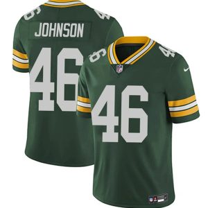 Men's Green Bay Packers #46 Amar Johnson Green 2025  Jersey