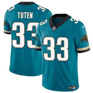 Men's Jacksonville Jaguars #33 Bhayshul Tuten Teal 2024 F.U.S.E. Prowler Throwback Jersey
