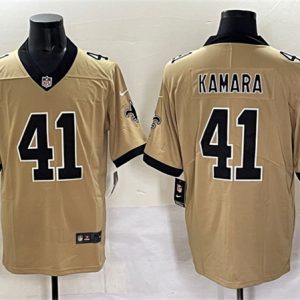 Men's New Orleans Saints #41 Alvin Kamara Gold Alternate Jersey