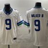 Men's Seattle Seahawks #9 Kenneth Walker III White F.U.S.E. Throwback Jersey